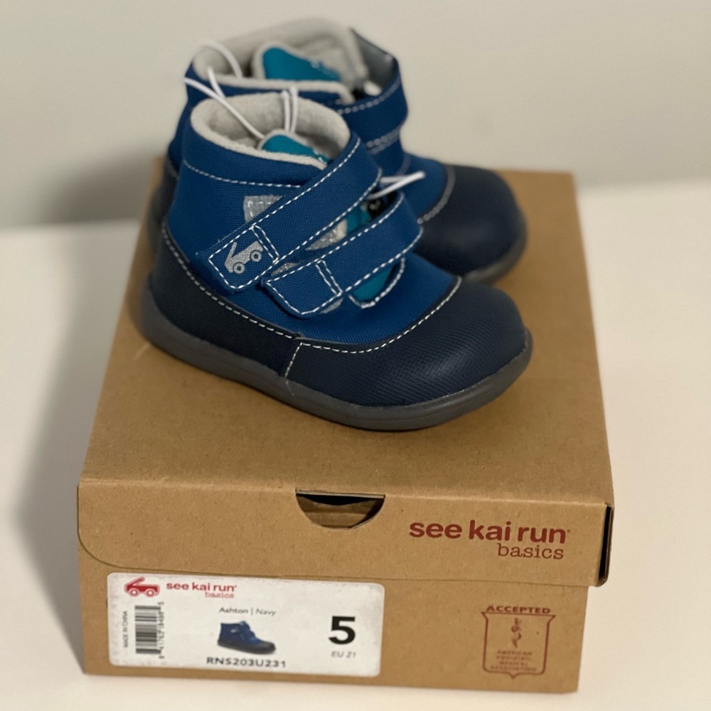 See Kai Run Navy and Blue Baby Shoes